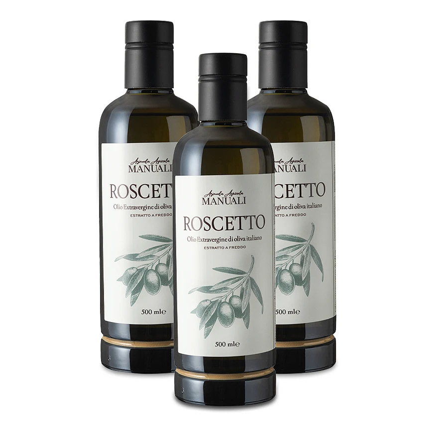 Roscetto olio - bottiglia da 500 ml
